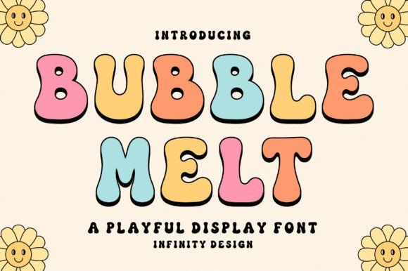 Discover Bubble Melt: A Playful Display Font for Creative Projects