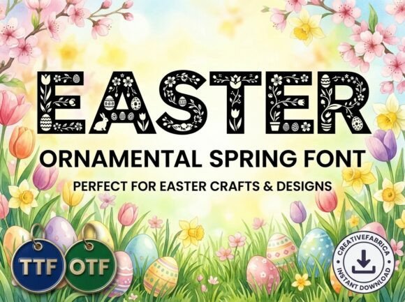 Easter Font: A Detailed Spring Display Typeface
