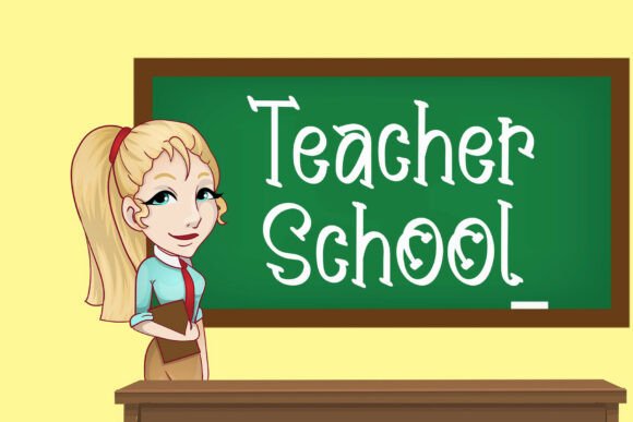 Teacher School: A Handwritten Font for Creative Learning Spaces