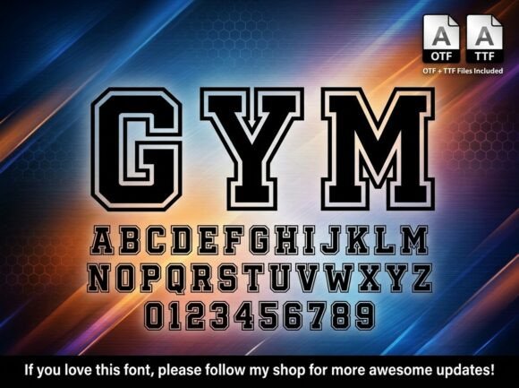 Unleash Athletic Authority with the Gym Typeface